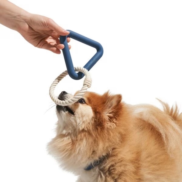 WILD ONE | Triangle Tug Small Dog Toy in Navy - Picture 8 of 10